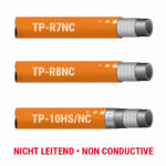 Thermoplastschläuche nicht leitend TP-RNC, TP-10HS/NC, verschiedene Modelle grafisch untereinander dargestellt