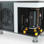 Schwingungsdämpfer in einer Maschine (Klimaanlage), Isotop MSN-DAMP, Isotop, Schwingungstechnik, Federisolatoren