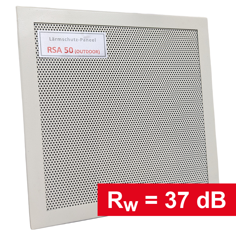 Produktbild Lärmschutzpaneel RSA-50 (Outdoor) – robustes Schallschutzelement zur Reduktion von Industrielärm, Lärmschutz-Paneel, Schallschutz in der Industrie, Rw-Wert = 37 dB