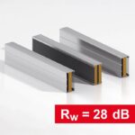 Sonosorp Lärmschutz-Element Outdoor, Produktbild Querschnitt mit RW-Wert = 24 dB, Sonosorp Lärmschutz, Lärmschutzwand, Schallschutz